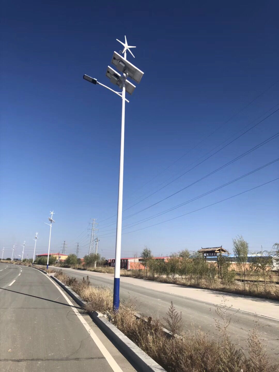 格爾木風光互補太陽能路燈安裝項目